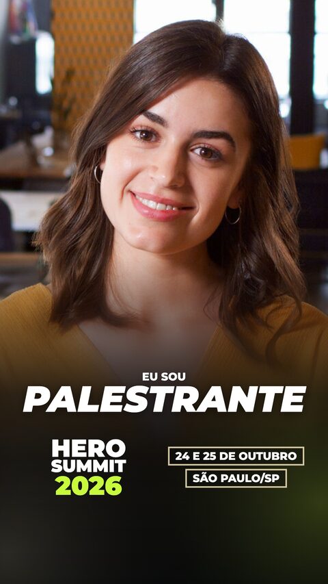 Arte “Eu sou palestrante” com a foto de uma participante